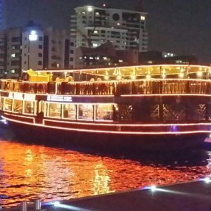 Dubai marina dhow cruise with dinner